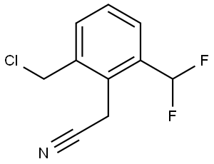 2-(2-(chloromethyl)-6-(difluoromethyl)phenyl)acetonitrile Structure