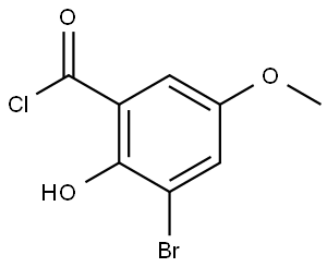 3-Bromo-2-hydroxy-5-methoxybenzoyl chloride Structure