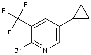 2-Bromo-5-cyclopropyl-3-(trifluoromethyl)pyridine Structure