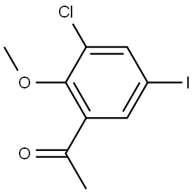 1-(3-Chloro-5-iodo-2-methoxy-phenyl)-ethanone Structure