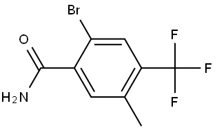 2-Bromo-5-methyl-4-(trifluoromethyl)benzamide 구조식 이미지