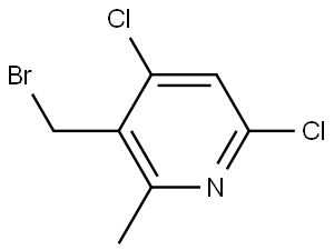 3-(Bromomethyl)-4,6-dichloro-2-methylpyridine Structure