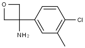 3-Oxetanamine, 3-(4-chloro-3-methylphenyl)- 구조식 이미지