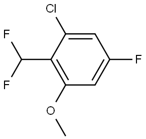 1-Chloro-2-(difluoromethyl)-5-fluoro-3-methoxybenzene Structure