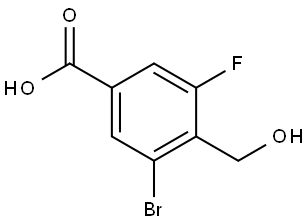 3-bromo-5-fluoro-4-(hydroxymethyl)benzoic acid Structure