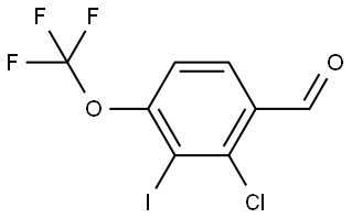 2-chloro-3-iodo-4-(trifluoromethoxy)benzaldehyde Structure
