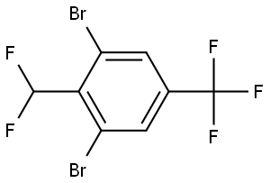 1,3-Dibromo-2-(difluoromethyl)-5-(trifluoromethyl)benzene 구조식 이미지