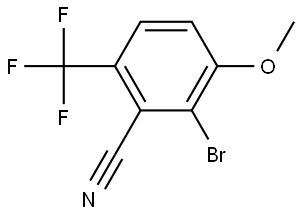 2-Bromo-3-methoxy-6-(trifluoromethyl)benzonitrile Structure