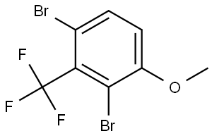 1,3-Dibromo-4-methoxy-2-(trifluoromethyl)benzene Structure