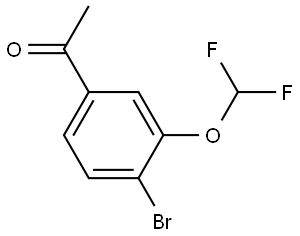 1-[4-Bromo-3-(difluoromethoxy)phenyl]ethanone Structure