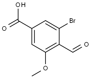 3-Bromo-4-formyl-5-methoxybenzoic acid Structure