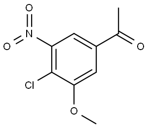 1-(4-Chloro-3-methoxy-5-nitro-phenyl)-ethanone Structure