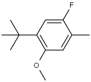 1-(1,1-Dimethylethyl)-5-fluoro-2-methoxy-4-methylbenzene Structure