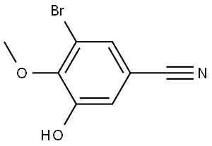 3-Bromo-5-hydroxy-4-methoxybenzonitrile Structure