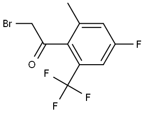 2-Bromo-1-[4-fluoro-2-methyl-6-(trifluoromethyl)phenyl]ethanone Structure