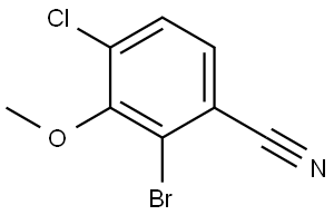 2-Bromo-4-chloro-3-methoxybenzonitrile Structure