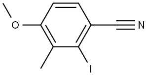 2-Iodo-4-methoxy-3-methylbenzonitrile Structure