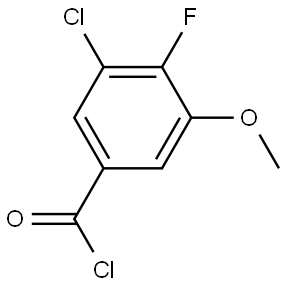 3-Chloro-4-fluoro-5-methoxybenzoyl chloride 구조식 이미지