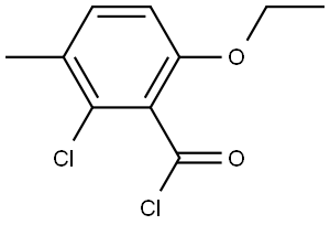 2-Chloro-6-ethoxy-3-methylbenzoyl chloride Structure