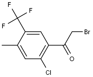 2-Bromo-1-[2-chloro-4-methyl-5-(trifluoromethyl)phenyl]ethanone Structure