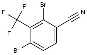 2,4-Dibromo-3-(trifluoromethyl)benzonitrile Structure