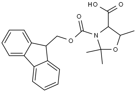 3-Fmoc-2,2,5-trimethyl-oxazolidine-4-carboxylic acid Structure