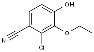 2-Chloro-3-ethoxy-4-hydroxybenzonitrile 구조식 이미지