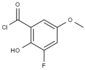 3-Fluoro-2-hydroxy-5-methoxybenzoyl chloride 구조식 이미지