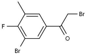 2-Bromo-1-(3-bromo-4-fluoro-5-methylphenyl)ethanone Structure