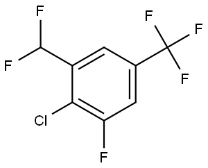 2-Chloro-1-(difluoromethyl)-3-fluoro-5-(trifluoromethyl)benzene Structure