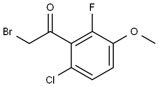 2-Bromo-1-(6-chloro-2-fluoro-3-methoxyphenyl)ethanone Structure