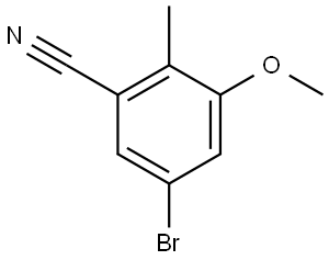 5-Bromo-3-methoxy-2-methylbenzonitrile Structure