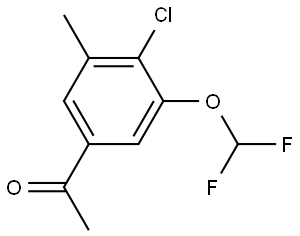 1-[4-Chloro-3-(difluoromethoxy)-5-methylphenyl]ethanone 구조식 이미지