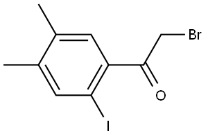 2-Bromo-1-(2-iodo-4,5-dimethylphenyl)ethanone Structure