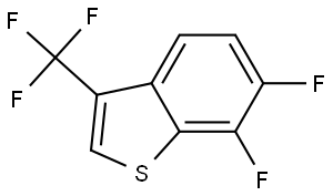 6,7-difluoro-3-(trifluoromethyl)benzo[b]thiophene 구조식 이미지