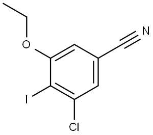 3-Chloro-5-ethoxy-4-iodobenzonitrile Structure