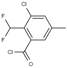 3-Chloro-2-(difluoromethyl)-5-methylbenzoyl chloride 구조식 이미지