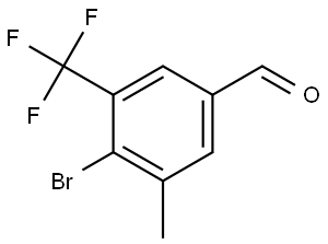 4-Bromo-3-methyl-5-(trifluoromethyl)benzaldehyde 구조식 이미지