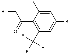 2-Bromo-1-[4-bromo-2-methyl-6-(trifluoromethyl)phenyl]ethanone Structure