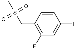 2-Fluoro-4-iodo-1-[(methylsulfonyl)methyl]benzene Structure