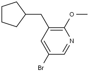 5-Bromo-3-(cyclopentylmethyl)-2-methoxypyridine Structure