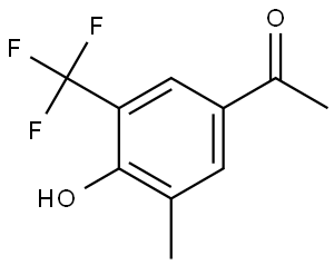 1-[4-Hydroxy-3-methyl-5-(trifluoromethyl)phenyl]ethanone Structure