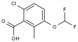 6-Chloro-3-(difluoromethoxy)-2-methylbenzoic acid Structure