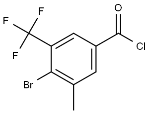 4-Bromo-3-methyl-5-(trifluoromethyl)benzoyl chloride Structure