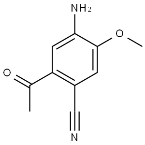 2-Acetyl-4-amino-5-methoxy-benzonitrile Structure