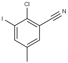 2-chloro-3-iodo-5-methylbenzonitrile Structure