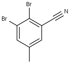 2,3-Dibromo-5-methylbenzonitrile Structure