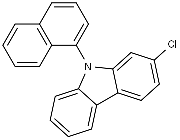 9H-Carbazole, 2-chloro-9-(1-naphthalenyl)- Structure