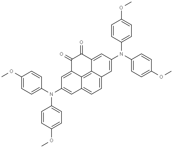 4,5-Pyrenedione, 2,7-bis[bis(4-methoxyphenyl)amino]- Structure