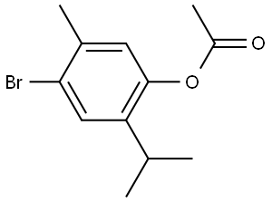 4-bromo-2-isopropyl-5-methylphenyl acetate Structure